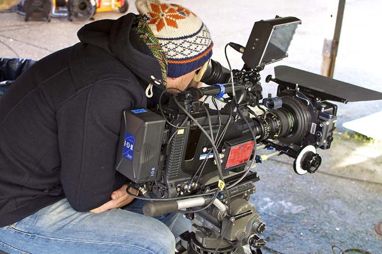 Cinematographer on the film set for a television