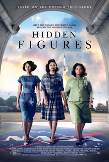The official poster for the film Hidden Figures, 2016