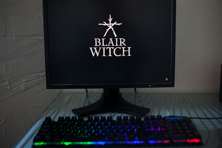 game Blair Witch on a computer monitor
